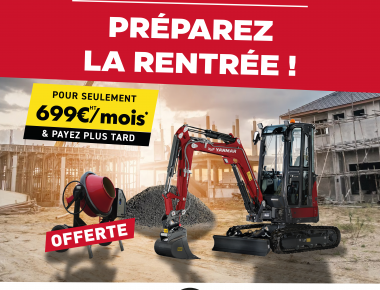 OFFRE PROMO VIO 27 YANMAR & BÉTONNIÈRE MANITOU CMT 340